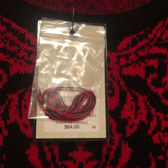 Dana Buchman Red/Black Knit Dress - Picture 3 of 9